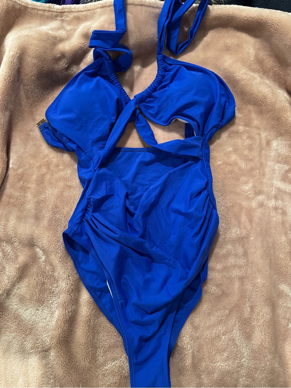 Ina Royal Blue Cutout One-Piece Swim Bodysuit
